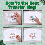 HTVSTD Dinosaur HTV Heat Transfer Vinyl 8 Sheets 12×10in Iron on Vinyl | Dark - Image 3
