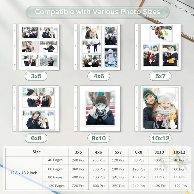 Popotop Large Photo Album Self Adhesive 4x6 5x7 8x10 Scrapbook Album DIY - Image 8