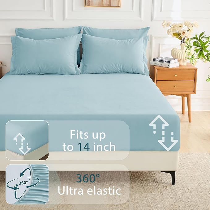 MUXHOMO 5 Pieces Twin XL Comforter Set, Soft Bed in a Bag Twin XL Size - Image 6