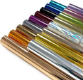 Sheet Metallic Foil Heat Transfer Vinyl Bundle – 12"x10"-17 Chrome HTV Pack in by Unknown