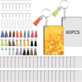 240Pcs Sublimation Keychain Blanks Double Sides 80 MDF Sublimation Keychains by Unknown