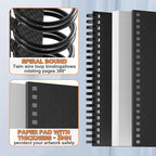 joibabe Spiral Bound Mixed Media Sketchbook, 160 GSM Heavyweight Paper - Image 2
