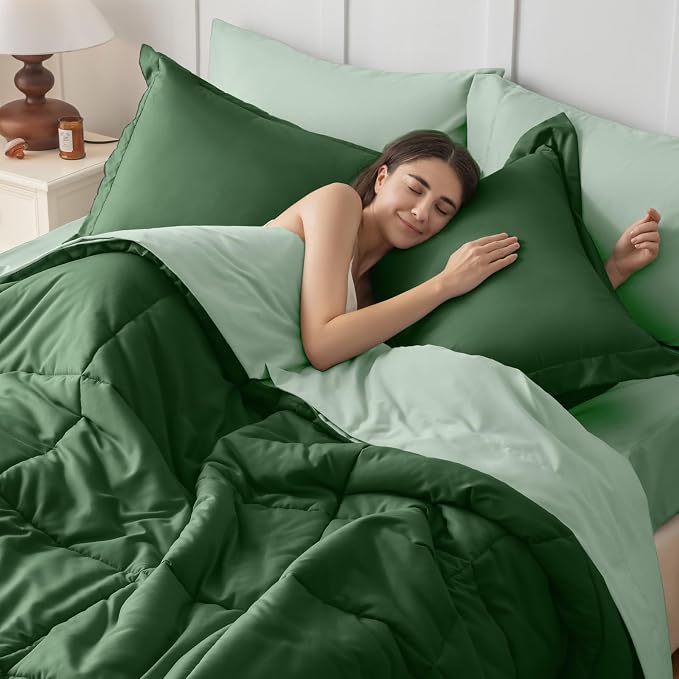 JOLLYVOGUE Twin Comforter Set, Ultra-Soft Bed in a Bag Twin Size 5 Pieces - Image 7