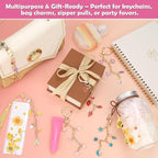 selizo 198Pcs Charms Lip Gloss Keychain Making Kit, DIY Craft Supplies - Image 6