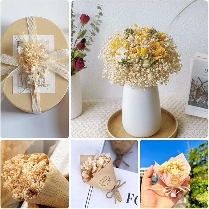 6500+ Mini Dried Baby's Breath Flowers, Wedding Wreath, Card Making, Home Decor - Image 7