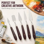 5-Piece Stainless Steel Palette Knife Set | Oil, Watercolor Painting, Cake - Image 5
