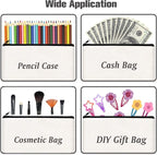 ZeeDix Canvas Zipper Pouch Bulk – 8.3 x 5 Inches Cotton Canvas Pouches - Image 4