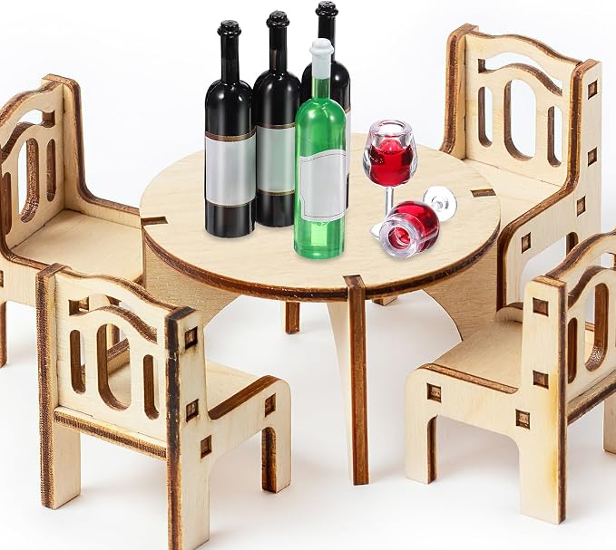 Homoyoyo Miniature Wine Glasses and Bottles Set 18pcs - Image 2