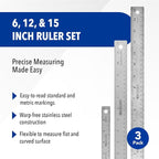 Westcott Stainless Steel Ruler Set - Image 2