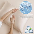 2 Pack Cooling Pillow Cases, Viscose Derived from Bamboo Pillow Protectors King - Image 4