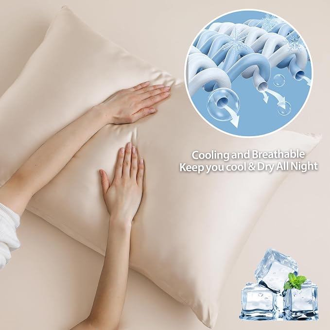 2 Pack Cooling Toddler Pillow Cases, Viscose Derived from Bamboo Small Pillow - Image 4