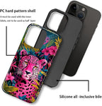 ZHEGAILIAN Case for iPhone 15 Pro, Panther Leopard Flower Durable Shockproof - Image 2