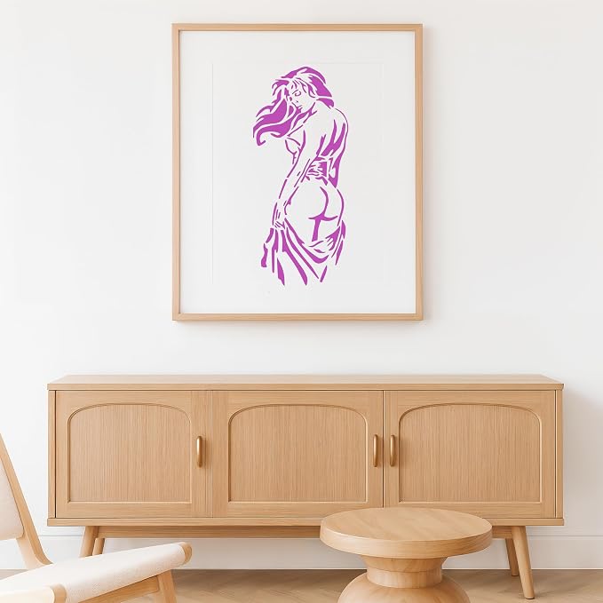 Lady Stencil | Reusable Girl Under Art Graffiti Street Art Stencils - Image 7