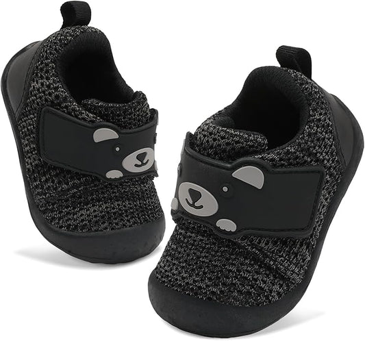 FEETCITY Baby Walking Shoes Wide Baby Shoes Boys Girls Infant Sneakers Crib Shoes Breathable Toddler Barefoot Shoes Slip On Shoes