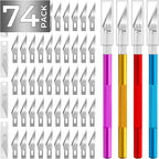 JTIEO 74 Pack Hobby Knife Exacto Knife by JTIEO