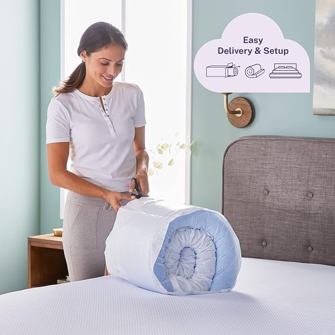 Sleep Innovations Dual Layer 4 Inch Memory Foam Mattress Topper, Queen Size - Image 7