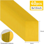 40 Pcs Yellow Soft Felt Fabric Sheet 8" x 12" Assorted Color Felt Fabric Sheets - Image 2