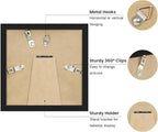 5x5 Picture Frame with Wavy Mat, Wooden Real Glass 5 x 5 Photo Frame - Image 4