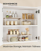 SONGMICS Cabinet Organizer Shelf, Kitchen Storage, Spice Rack, Expandable - Image 2