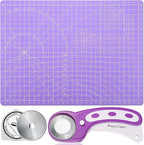 Rotary Fabric Cutter and Mat Set, Audab Self Healing Sewing Mats Shirt Cutter by Audab