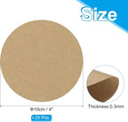 PATIKIL 4inch Circle Card Stock, Kraft Color - Image 2