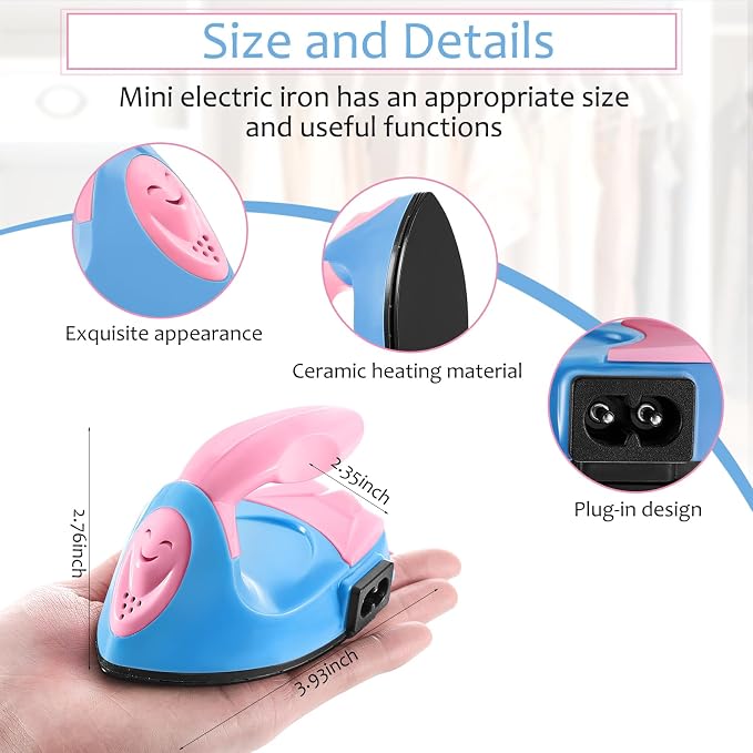 Honoson Mini Craft Iron Mini Heat Press Small Iron 3.93 x 2.36 x 2.76 in - Image 2