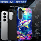 for Samsung Galaxy S26+ Case, Colorful Ocean Sharks Pattern Glossy 2 in 1 - Image 6