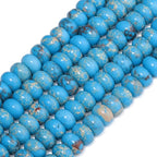 Songxi 5x8mm Natural Blue Emperor Stone Rondelle Beads, Gemstone - Image 3