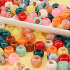 350pcs 12mm Acrylic Colorful Pop Spring Large Hole Rainbow Macrame Beads - Image 6