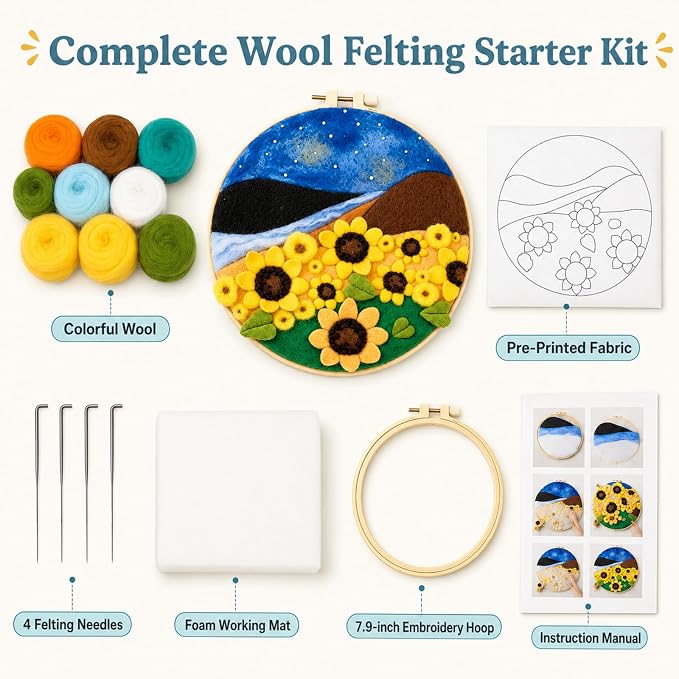 MZSMYKCH Wool Felting kit - Image 3