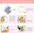 Zhenqing 4 Pack Floral Stamped Cross Stitch Kit, 11CT Printed Iris Sunflower - Image 5