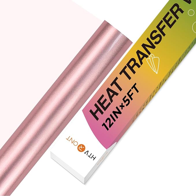 HTVRONT HTV Vinyl Rolls Heat Transfer Vinyl, Rose Gold | HTV Vinyl by HTVRONT