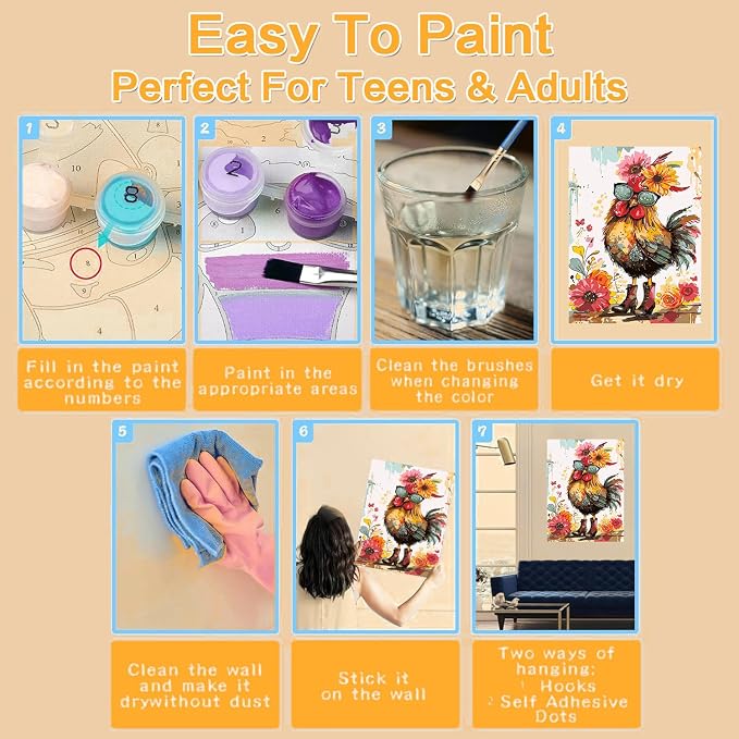 Meothan Framed Paint by Numbers Kits - Image 8