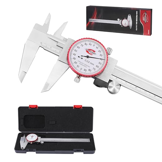 Metric Dial Caliper 0-150mm Precision Measuring Tool | ±0.02mm Accuracy by Unknown
