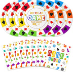 Game Night Decorations Birthday Party Decor 40Pcs Disposable Play Games Plates by CRINSLY