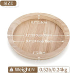 Hanobe Unfinished Round Wooden Craft Trays - Image 5