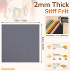 2mm Stiff Felt Sheets 12" X 12" | Thick Polyester Felt Material, DIY Craft - Image 3