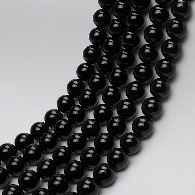 MJDCB Natural Stone Bead Black Onyx Gemstone Loose Beads - Image 7