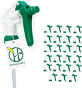 Heluva Green Spray Bottle Nozzle Replacement, Bottle Tops Only - Sprayer Nozzle Triggers for Heavy Duty, Commercial, Home Cleaning Solutions - Fits 8,16,24,32 oz Plastic & Glass Bottles, Green 24 pack
