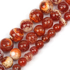 35pcs Round Loose Polish Fire Agate Beads - Image 8