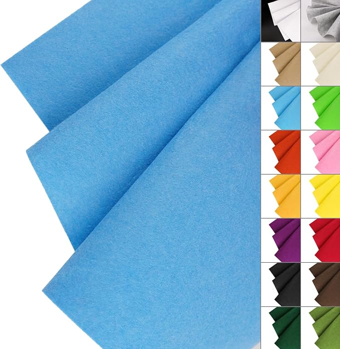 IONTACH 36" X 36" Stiff Felt Fabric 1.2mm Thick | Felt Sheet by IONTACH
