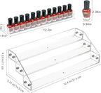 BTremary 3 Packs Clear Nail Polish Organizer Holder Shelf Rack, Acrylic Display - Image 4