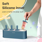 Popsicle Mold Set 4 Pieces Homemade Silicone Popsicle Maker Easy Release Ice - Image 2