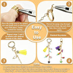 LOIKMIUP 440Pcs Keychain Making Kit, DIY Craft Supplies - Image 6