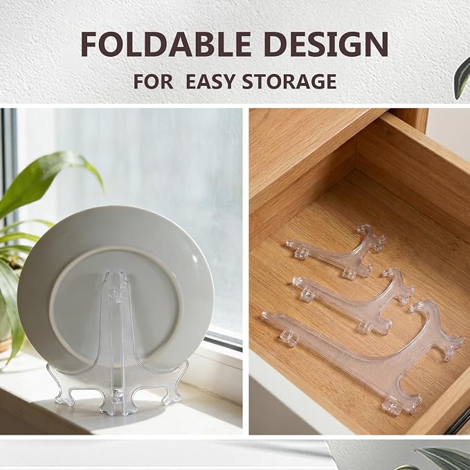 Artliving 7 Inch Clear Plastic Easels or Stand/Plate Holders to Display - Image 5