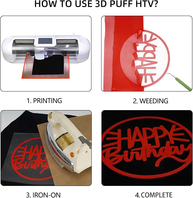 Guangyintong Red Puff Heat Transfer Vinyl HTV Rolls - Image 5