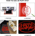 Guangyintong Red Puff Heat Transfer Vinyl HTV Rolls - Image 5