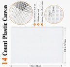 YOUNTHYE 12 Pack 14 Count Plastic Canvas Sheets, 8.2 x 11 Inch White Plastic - Image 2