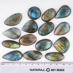 10pcs Mix Labradorite Cabochons Gemstone Crystals, Wholesale Bulk Lot, Wire - Image 3