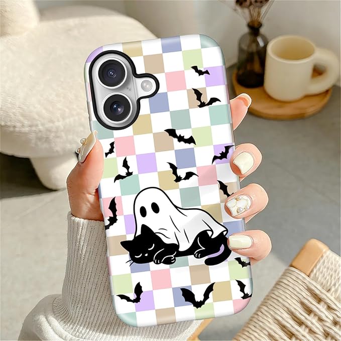 Case for iPhone 17, Scratch Resistant Hybrid Double Layer Hard Shell，Ghost - Image 7